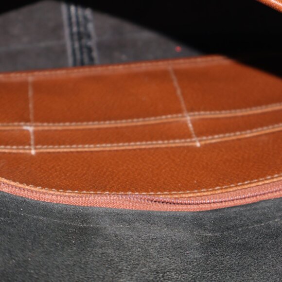 Dooney & Bourke Black Brown All Weather Leather Equestrian Shoulder Bag - Picture 13 of 16